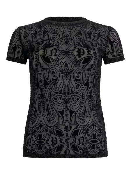 Tricou Philipp Plein cu imagine negru