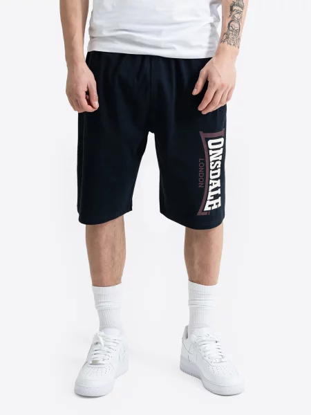 LONSDALE Nohavice Jam námornícka modrá / burgundská biela