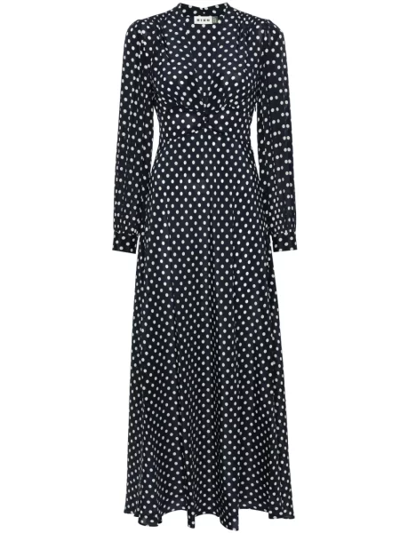 Rochie maxi Rixo cu buline de costum albastru