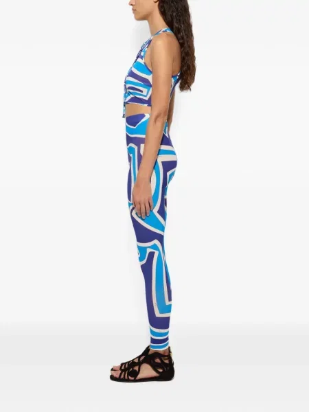 Leggings Pucci cu imagine albastru