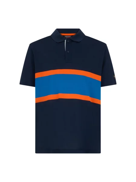 Krótka koszulka polo Paul & Shark z krótkim rękawem niebieska