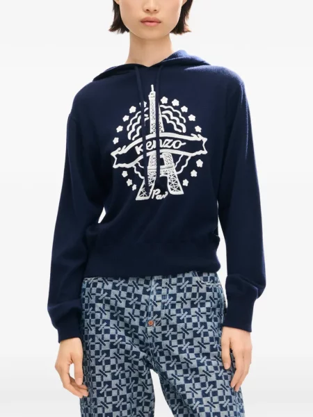 Hoodie Kenzo με κέντημα μπλε