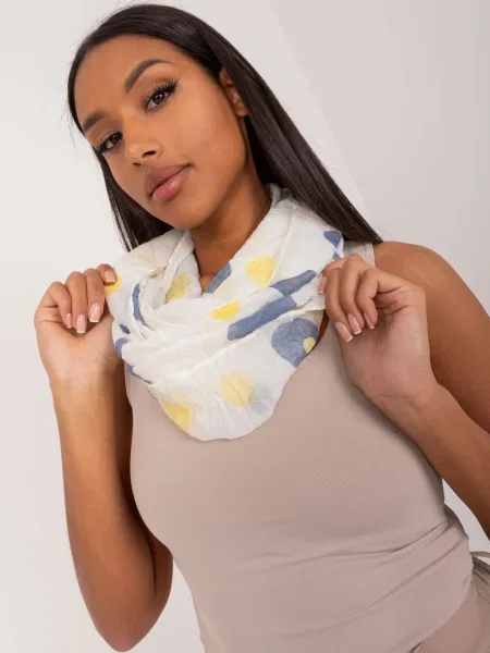 Šal Fashionhunters na točke žuta