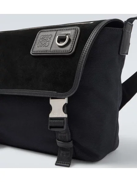 Geantă Loewe din piele de căprioară negru
