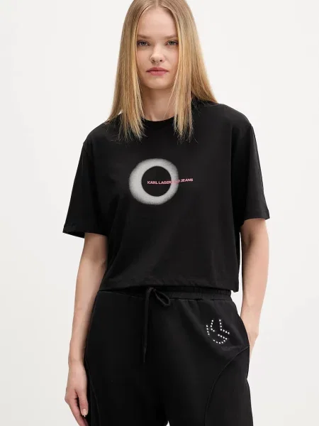 Karl Lagerfeld Jeans tricou negru alb