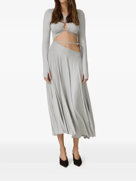 Rochie midi Pnk până la genunchi de costum gri