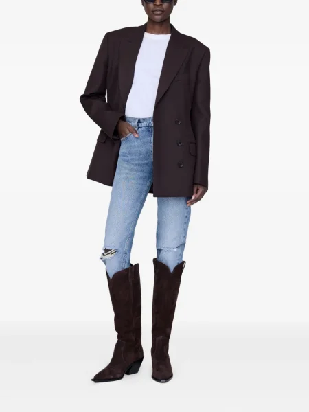 Велурени ботуши Anine Bing кафяво