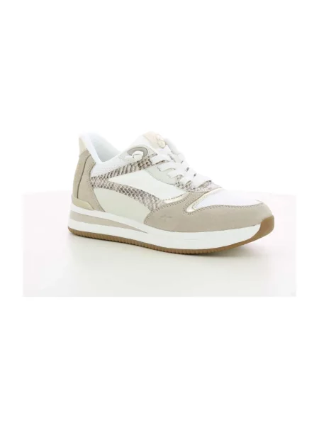 Sneakersy Tamaris skórzane beżowe