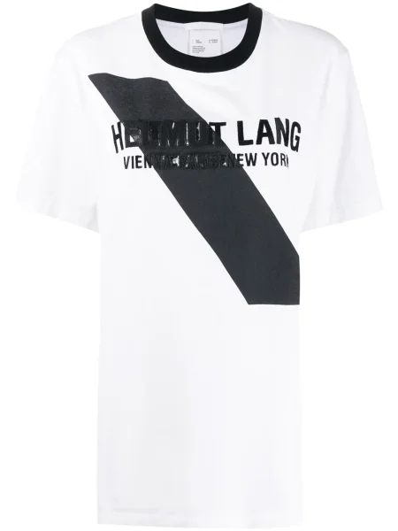 Tricou Helmut Lang cu autograf alb