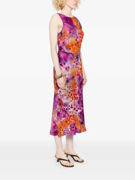 Rochie midi Patrizia Pepe cu imagine roz