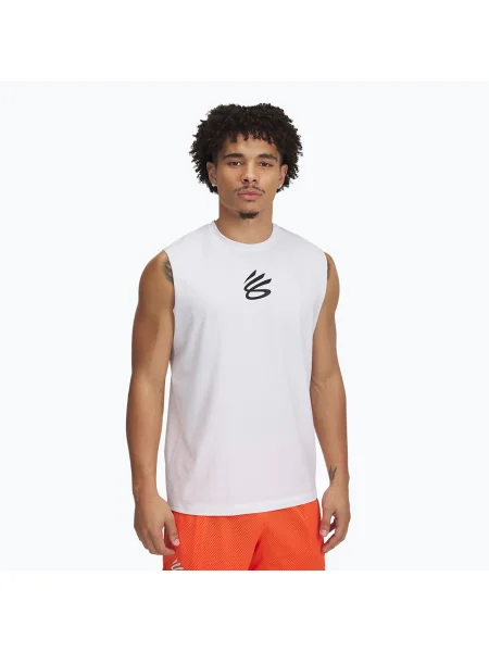 Under Armour Curry férfi kosárlabda póló fehér/fekete. Méret: S fehér
