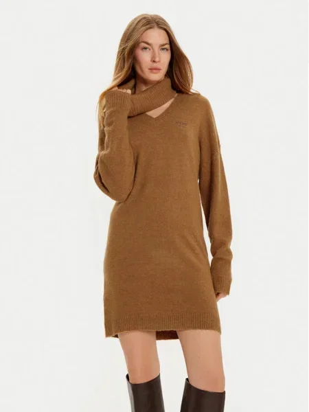 Liu Jo Плетена рокля кафяв