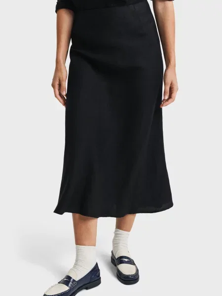 Льняная юбка Gant черная