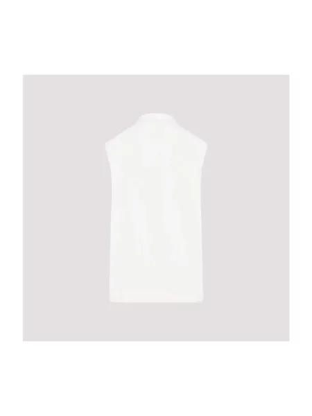 Top Jil Sander wełniany biały