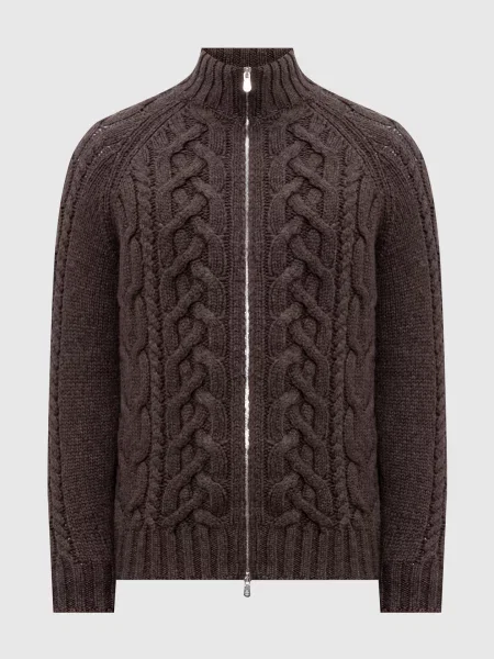 Кардиган з кашеміру Brunello Cucinelli коричневий
