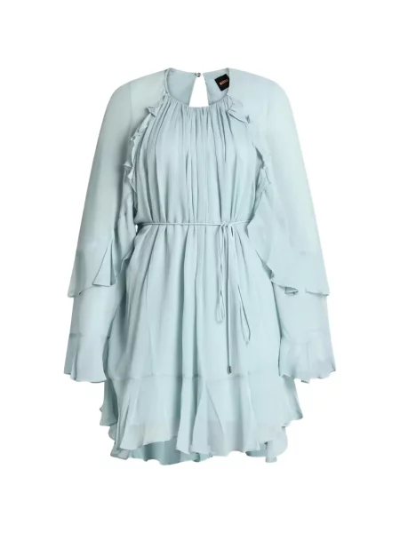 Cu centură rochie Boss albastru