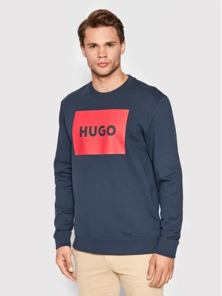Суитчър Hugo с принт тъмносиньо