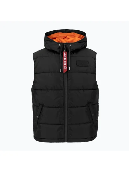 Мъжки Alpha Industries Пухенка с качулка FD black черно