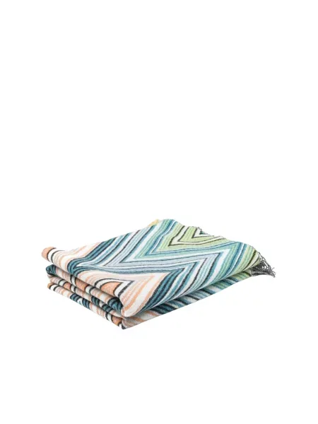 Wielobarwność szal Missoni Home wełniana w kratkę
