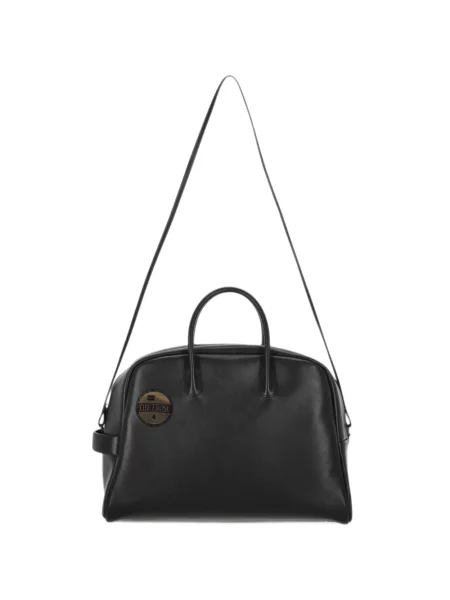 Geantă shopper The Erose din piele cu autograf negru