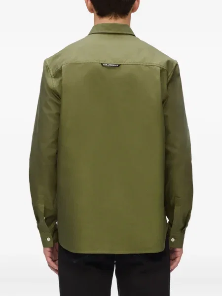 Cămașă Karl Lagerfeld cu broderie verde