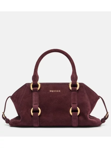 Torbica Mcqueen od brušene kože bordo