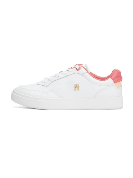 Tommy Hilfiger sneakers din piele ESSENTIAL ELEVATED COURT SNEAKER alb