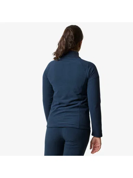 Bluza Polarowa Z ½ Zamkiem Wędrówki Kobieta Geilo Szybkoschnący niebieska