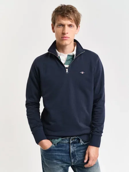 Gant bluza nierozpinana Mężczyźni jednolity M niebieski
