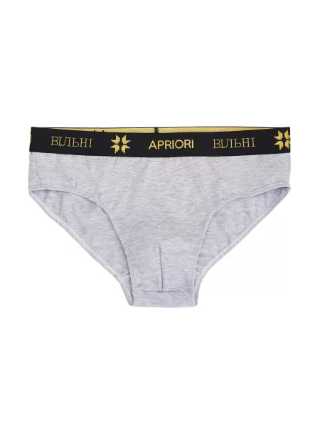 Меланжевые трусы Apriori серые