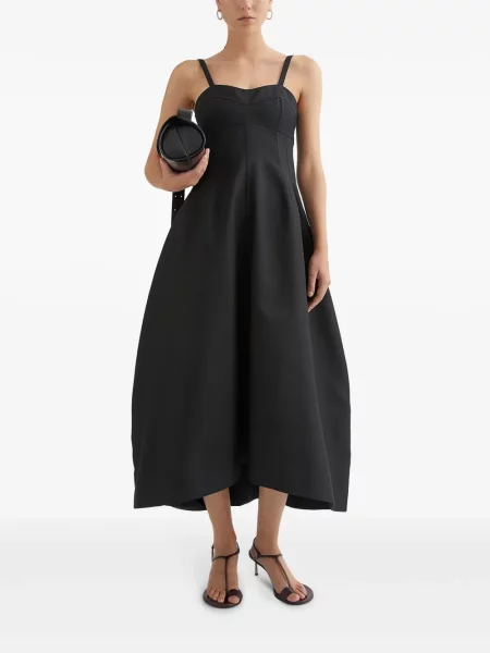 Rochie midi Jil Sander până la genunchi de costum negru