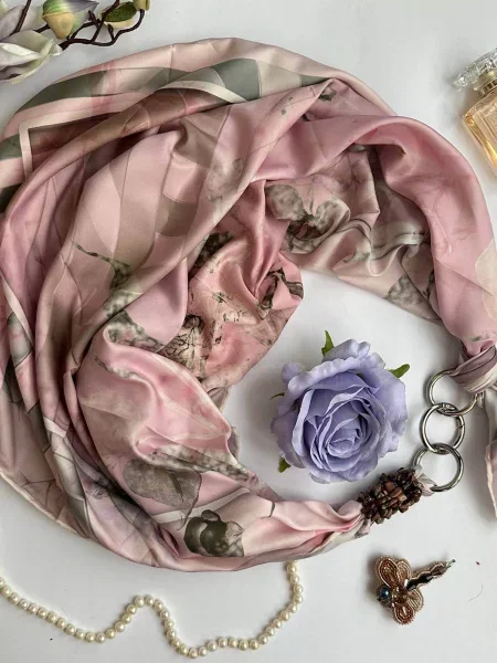 MyScarf Хустка Шовк рожевий