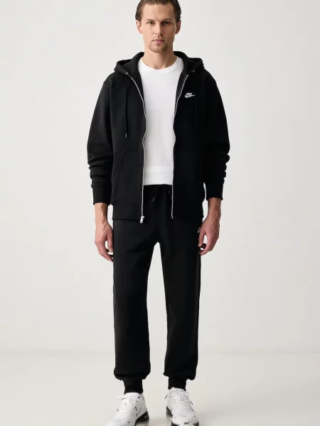 Nike Sportswear hanorac cu și glugă pentru femei cu Club negru
