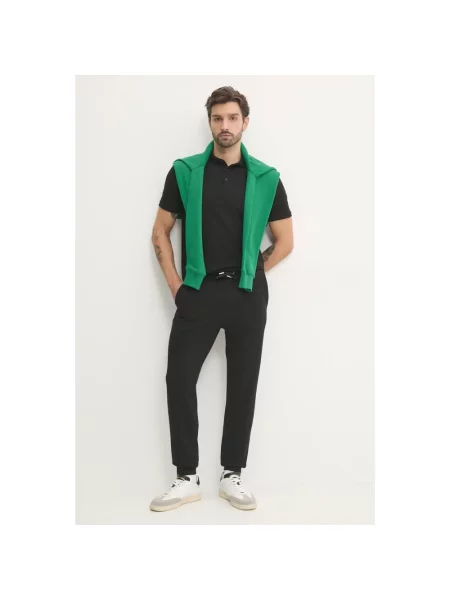 Karl Lagerfeld polo gładki czarny