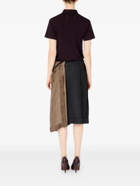 Fustă Maison Margiela asimetrică gri