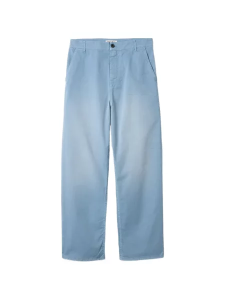 Pantaloni Miu Miu din țesătură twill albastru