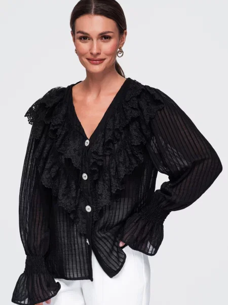 Ombre Bluza crna bijela