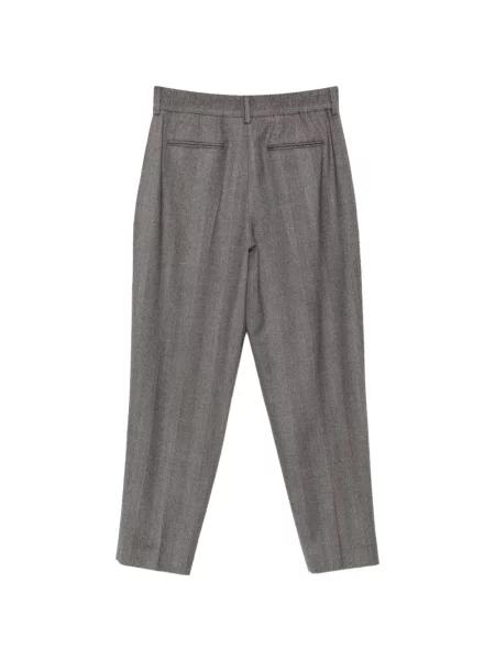Pantaloni Pt Torino cu model herringbone gri