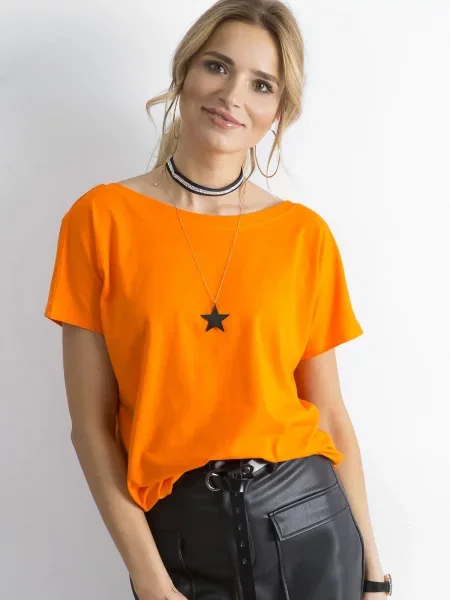 Tricou Fashionhunters portocaliu