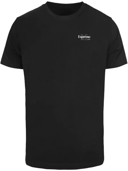 Mister Tee Tricou Espresso M Club ciocolatiu / maro deschis / negru alb