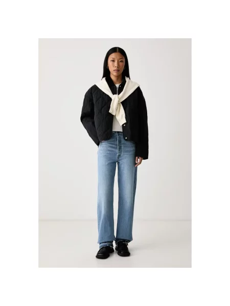 Lniane jeansy Levi's niebieskie