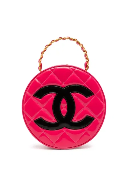 Prošívaná diamant kabelka Chanel Pre-owned růžová