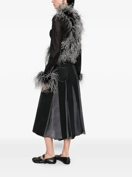 Fustă midi Sacai negru