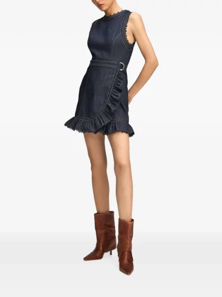 Rochie mini Cinq A Sept din dantelă albastru