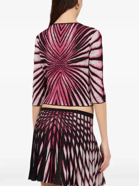 Cardigan Roberto Cavalli cu imagine roz