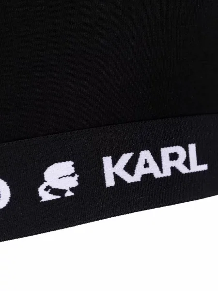 Liemenėlė Karl Lagerfeld su autografu juoda