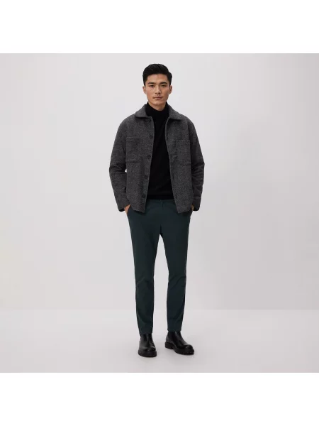 Reserved Kalhoty slim joggers ocelově modrá