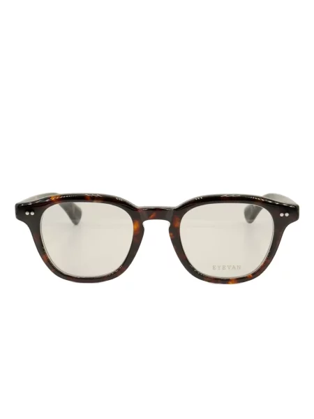 Ochelari de soare Eyevan7285 cu imprimeu geometric maro