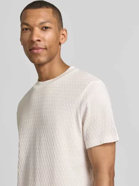 T-shirt z fakturowanym wzorem model Raulos' Joop! Collection biała