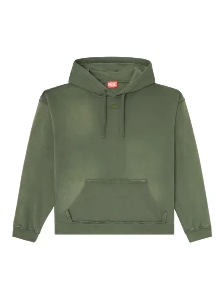 Bluza z kapturem Diesel z kapturem zielona